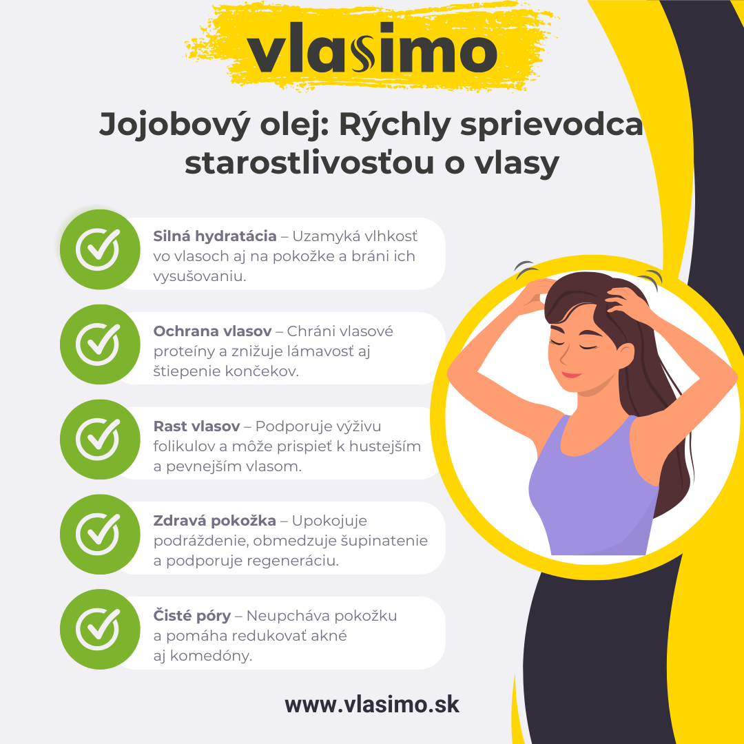 Infografika: Hlavné benefity jojobového oleja