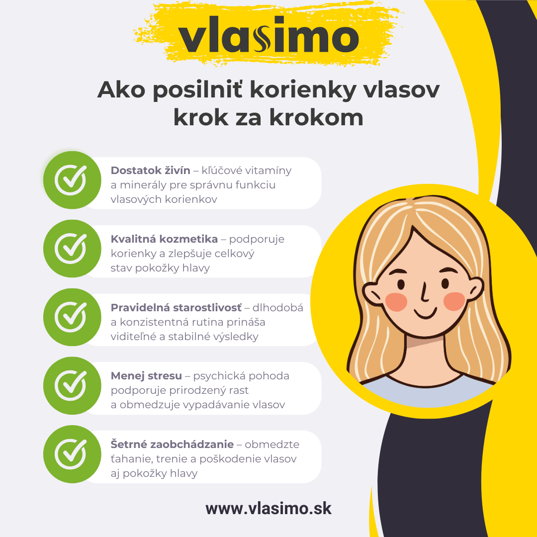 Infografika: 5 krokov pre silnejšie vlasové korienky