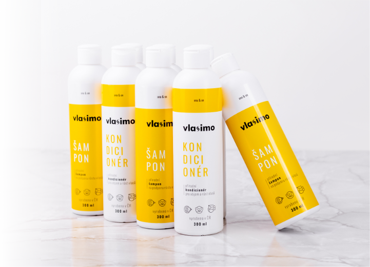 Kozmetika Vlasimo — šampón a kondicionér