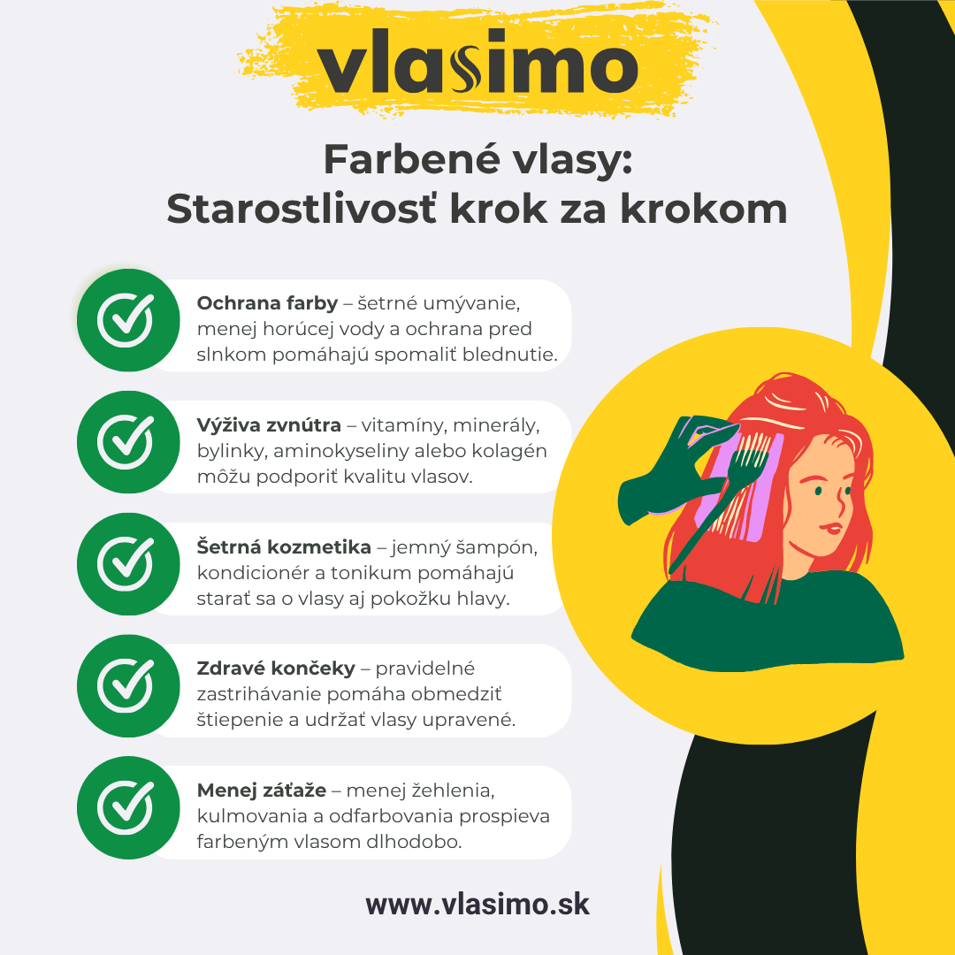 Infografika: Čo pomôže farbeným vlasom zostať dlhšie krásne
